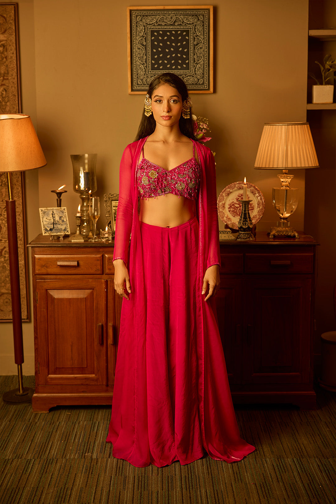 Fuchsia Jacket Set