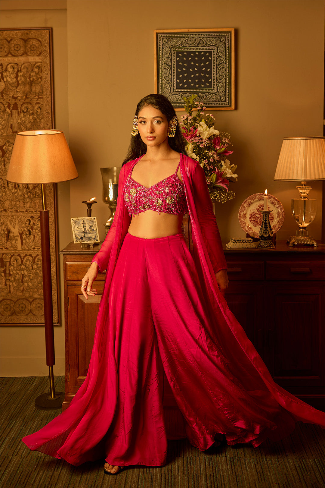 Fuchsia Jacket Set
