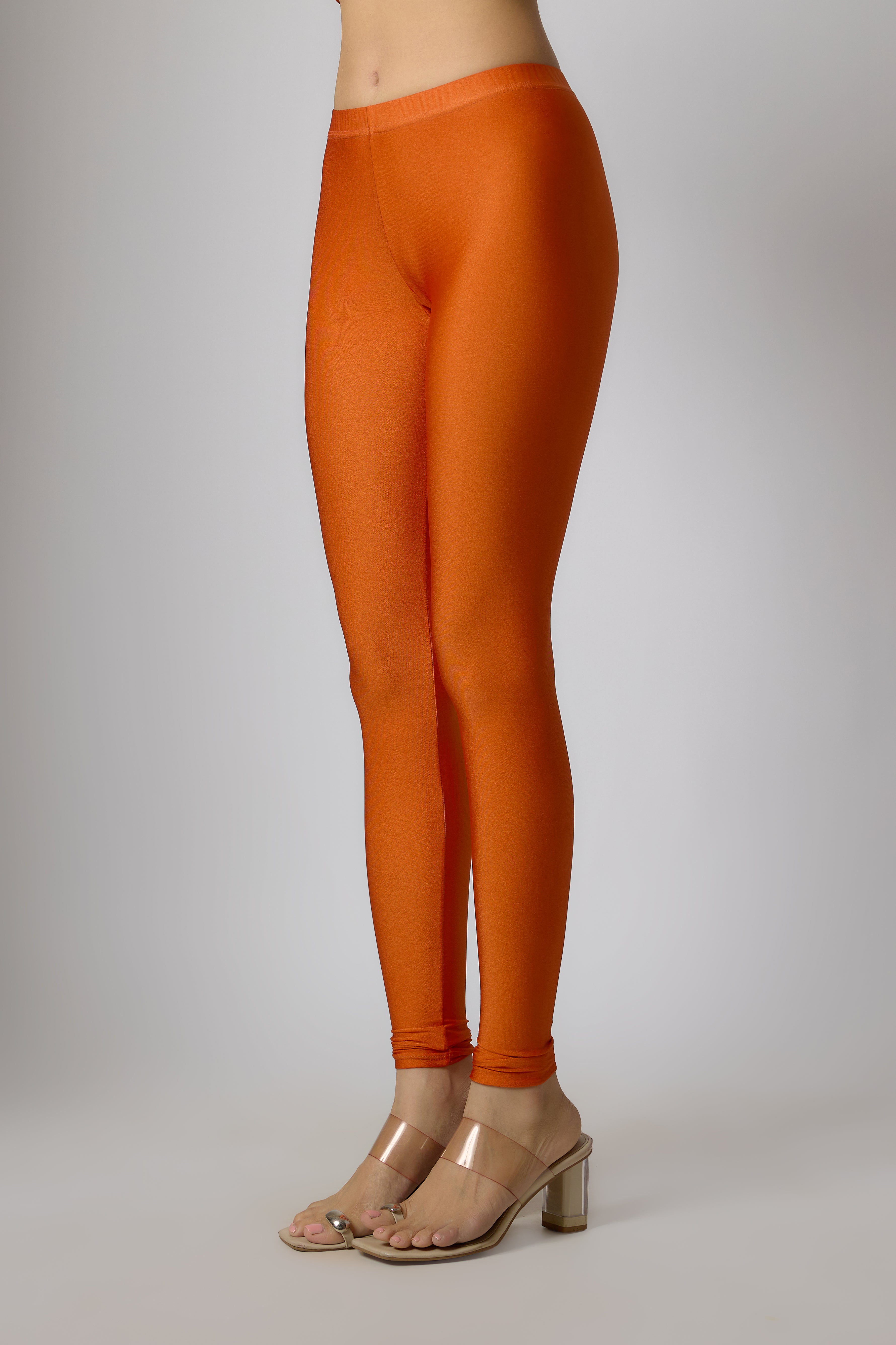 Orange Chinon Embroidered Anarkali Set